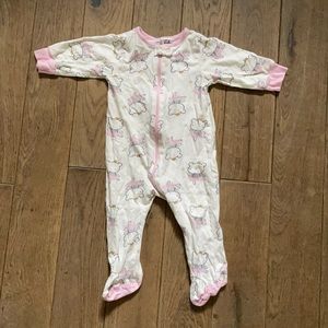 Gerber Pink and Cream Baby Footie